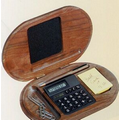 Deluxe Wood Desk Calculator Set